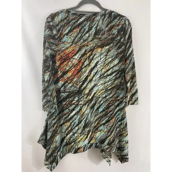 Chelsea & Theodore Womens Top Blouse T-Shirt Size Small Fall Black Blue NEW NWT - Picture 5 of 5